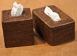 Rattan Tissue Box Cover