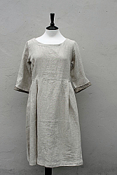 Classic Linen Dress in Natural Linen or Dark Blue
