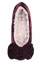Ruby Velvet Ballerina Slippers