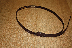 Ladies Skinny Brown Leather Belt by Maison Boinet