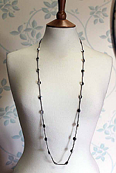 Silver or Gold Circles Necklace (long) 52cm drop