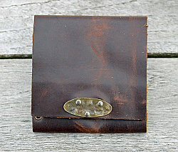 Vintage Leather Small Square  Wallet
