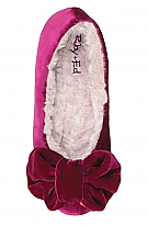 Orchid Pink Velvet Ballerina Slippers