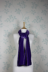 Silk Velvet Scarf in Purple