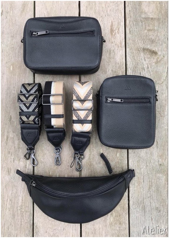 Leather Crossbody Essentials Bag (add guitar strap)