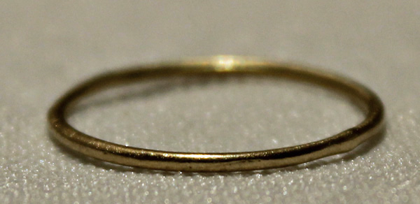 Plain Brushed Gold Band Ring (made by hand)