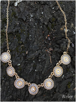 Gold and Silver Coin Necklace