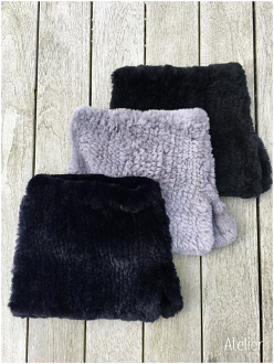 Supersoft & Warm French Fur Collar in Black, Grey & Navy