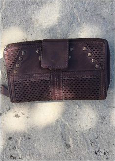 Vintage Leather Dark Brown Wallet/Purse