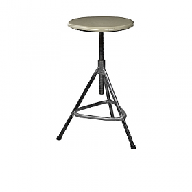 Taupe Painted Seat Adjustable Wind Up Stool
