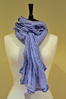 Linen Scarf in 100% Sky Blue Linen
