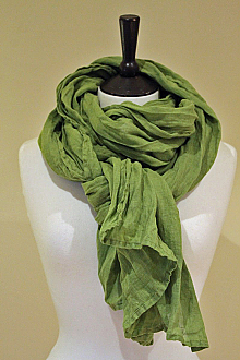 Linen Scarf in 100% Spring Green Linen